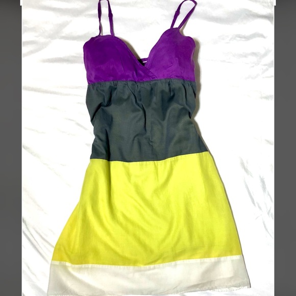 Hurley Cover Up, Color Block, Green Purple Grey - Picture 1 of 5